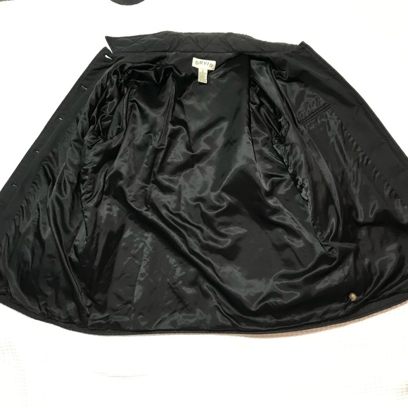 ORVIS XL Quilted Chore Jacket Black Button Front Lined Pockets - Picture 8 of 9